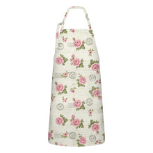 Pioneer Flower Floral Apron Cotton-Linen Waterproof 33x27
