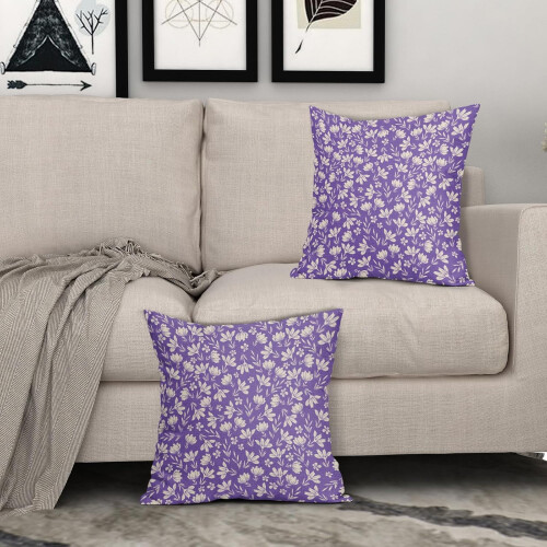 Conjunto de 2 capas de almofada vintage com estampa floral, 45x45cm (18x18 polegadas). 2