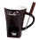 Conjunto de caneca para fondue, caneca de chocolate marrom com garfos e velas. 5