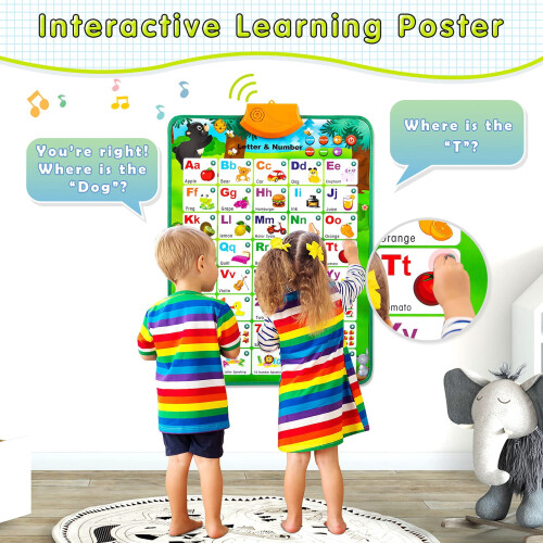 Affiche interactive ABC pour les tout-petits de 2 à 4 ans 1