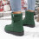 Damen-Winterstiefel, warm gefüttert, grün, Größe 6-10 7