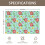 Tischsets aus PVC mit Blumenmuster, 2er-Set 3