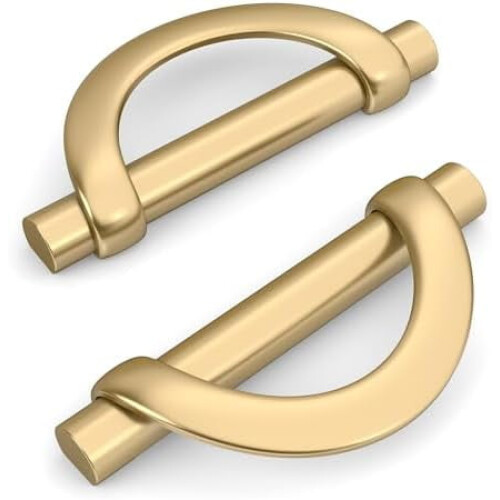 Cabinet Pulls Gold Champagne Bronze 10-Pack 32mm