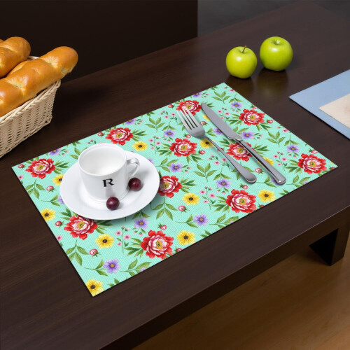 Tischsets aus PVC mit Blumenmuster, 2er-Set 1