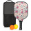 Σετ κουπιών Pickleball με κουπιά από fiberglass σε σχέδια λουλουδιών, 2 μπάλες και τσάντα – 1