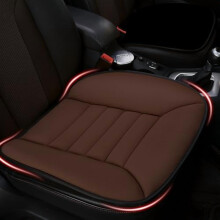 Cuscino per sedile auto in memory foam, spessore 3 cm, fondo antiscivolo, 51 x 47 cm, colore caffè – Compatibile con auto, sedia da ufficio e uso