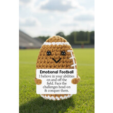 Funny Crochet Football Doll – Handmade Inspirational Gift for Men, Dad, Boss, Friend, Brother, Son, Mom, Sister – Christmas & Birthday Present
