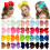 Conjunto de 20 presilhas de cabelo com laço de fita de gorgorão multicolorida de 15 cm (6 polegadas) feitas à mão. 6
