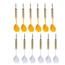 12Pcs Darts Custom-Designed Steel Tip Darts,Impact-Resistant Darts Metal Tip Set for Long-lasting Use,Yellow and White
