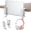 Support vertical pour ordinateur portable à fixer sur le côté du bureau, sans perçage, blanc. 1