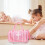 Borsa da ballo rosa portatile con resistente materiale Oxford e tracolla regolabile. 4