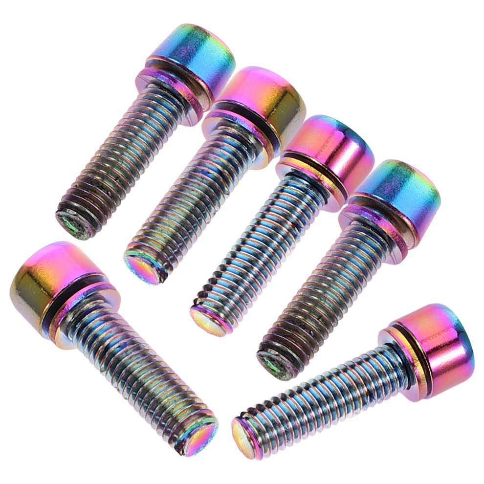 Bike Stem Bolts 6Pcs Titanium Steel For Mountain Biking Secure Fastening 9130661663885