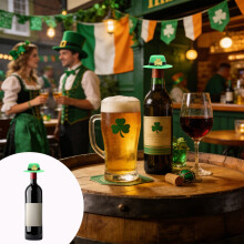 Weinverschluss zum St. Patrick's Day, grüner Kunststoff