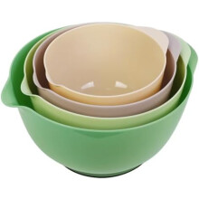 Ensemble de bols mélangeurs classiques, plastique sans BPA, compatible micro-ondes et lave-vaisselle, 4,5 pintes (sauge)