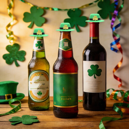 St. Patrick's Day Wine Stopper Decoration Venue Layout Props(N,Plastic) 1