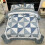 Σετ παπλωμάτων patchwork διπλής όψης με γκρι floral σχέδιο Queen, 3 τεμάχια 5