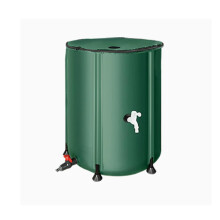 Large Capacity Collapsible Rainwater Collection Barrel with LeakProof PVC Tank and Zipper Mesh Cover 1350L