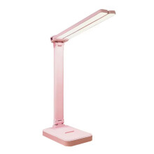 LED-Bordslampa 3 Nivåer Dimbar Touch Nattlampa USB Uppladdningsbart Ögonskydd Vikbar Skrivbordslampa Rosa