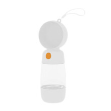 2 In 1 Bottiglia Portatile per Tazza D'Acqua da Viaggio per Cani e Gatti, In Materiale Alimentare, con Dispenser per Alimenti A
