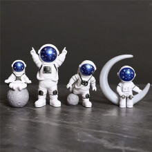 4 Pcs Astronaut Figure Statue Figurine Spaceman Sculpture Educational Toy Desktop Home Decoration Astronaut Model