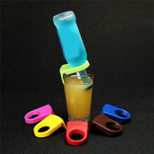 Beer Snaps, Cocktail Bottle Clips, Bottle Holder Plastic Drinking Clips, Stemware for Birthday Wedding Parties Brown