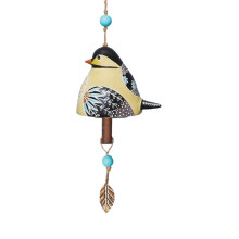 Campana Canto Pájaro para Decoración Jardín, Carillón Viento Rústico Colgante, Colgante Campana Tubo Metal, Colgante Campana para Puerta, Regalo