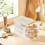 Egg Holder for Refrigerator Rolling Egg Organizer Egg Container Saving Egg Roller Dispenser Stackable Fridge Tray White 7