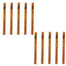 10-Pack Chinese Traditionele 6-Gaats Bamboefluitblokfluit Klarinet Studentenmuziekinstrument Houtkleur