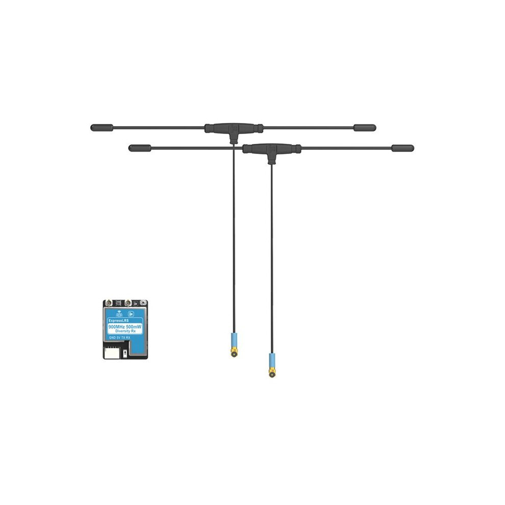 Elrs Diversity Receiver Elrs 900Mhz 500Mw Diversity Rx With 70Mm Dual Antenna For Fpv A 4713332090293
