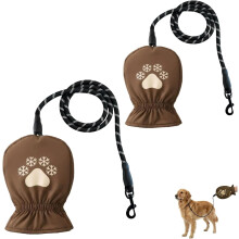 Thermal Dog Leash with Built-in Mittens, Waterproof & Warm, 2pcs – Compatible with All Dogs