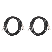 New Arrivals 2pcs 6.35mm 1/4 Inch TRS to XLR Male Female Cable 3 Pin Plug Stereo Microphone Audio Cord (6Ft)