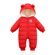 Baby Newborn Boys Girls Winter Warm Jumpsuit Jacket Ear Hooded Romper Thick down Onesies Coat 0-12M