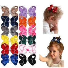 Joybowie babyhårrosetter för hundar, 12 st, 10 cm ribbade