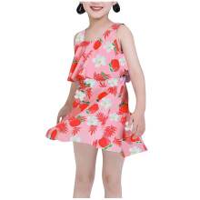 Kids Swimsuits, Bathing Suits for Girls, Fashion Girl and Boys Jumpsuit Swimsuit Round Neck Short Sleeve Shorts Swimsuit Pink 8-9 Years