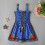 Kleinkind Mädchen Baumwollkleid im Boho-Stil, Himmelblau 2