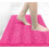 Chenille stribet badeværelsestæppe 76x51 cm dyb pink 1