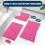 Chenille stribet badeværelsestæppe 76x51 cm dyb pink 2