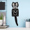 Cat Wall Clock with Wagging Tail Quartz Movement Black 4
