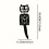 Cat Wall Clock with Wagging Tail Quartz Movement Black 3