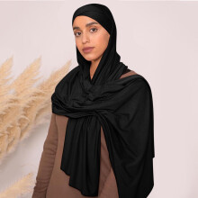 Lenço feminino muçulmano para a cabeça, cor sólida, longo, em algodão, da moda.