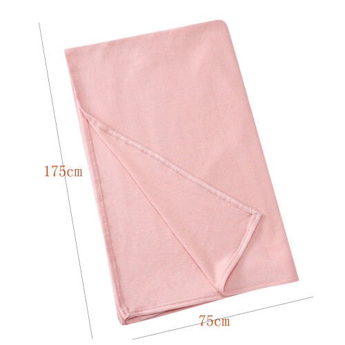 Lenço feminino muçulmano para a cabeça, cor sólida, longo, em algodão, da moda. 2