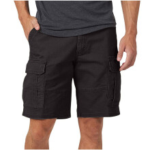 Bermuda cargo masculina com bolso, cor sólida, estilo casual, cinco pontos, tamanhos P a 3XG