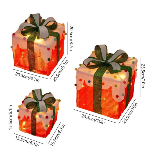 Coffret cadeau de Noël pré-illuminé 60 LED 8 modes avec télécommande 2