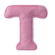 Pink Corduroy Letter Plush Pillow – A to Z Initial Hugging Throw Pillows for Sofa, Bedroom & Living Room Decor (Compatible with Home Decor)