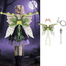 Conjunto de alas de hada para mujer – Disfraz de mariposa con varita,