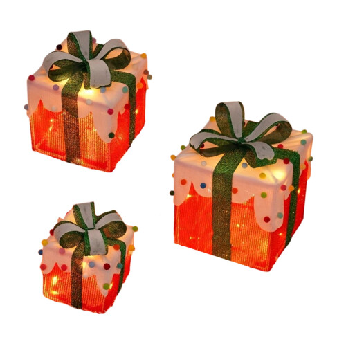 Coffret cadeau de Noël pré-illuminé 60 LED 8 modes avec télécommande 1