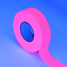 Neónová látková páska Gaffer, UV čierna svietiaca páska na neónové/svietiace párty, 0,6" x 66 stôp – fluorescenčná ružová