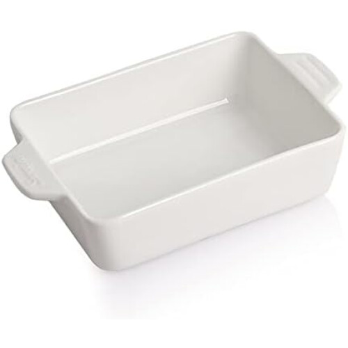 8-inch Square Porcelain Baking Dish with Handles
