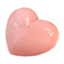 Bougie parfumée en forme de cœur – Cire de soja rose, Saint-Valentin