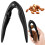 Descascador de castanhas multifuncional de 6,3 polegadas em aço inoxidável, ergonômico e portátil com clipe para marcar as castanhas. 6
